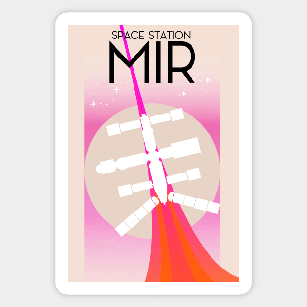 Space Station MIR Sticker by nickemporium1